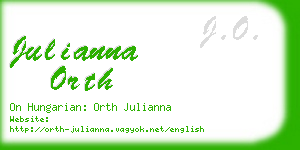 julianna orth business card